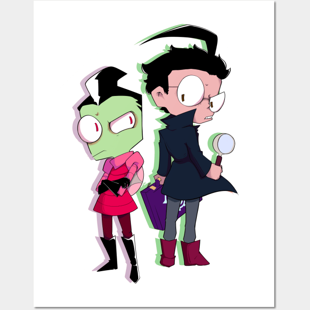 Zim and Dib Wall Art by Beansprout Doodles